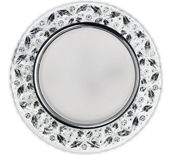 Встраиваемый светильник Smartbuy под лампу GX53 с LED подсветкой прозрачный SBL-06CL4-GX53