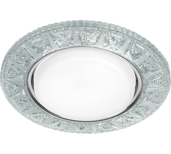 Встраиваемый светильник Smartbuy под лампу GX53 с LED подсветкой прозрачный SBL-06CL1-GX53