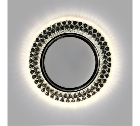 Встраиваемый светильник Smartbuy под лампу GX53 с LED подсветкой прозрачный SBL-06CL2-GX53