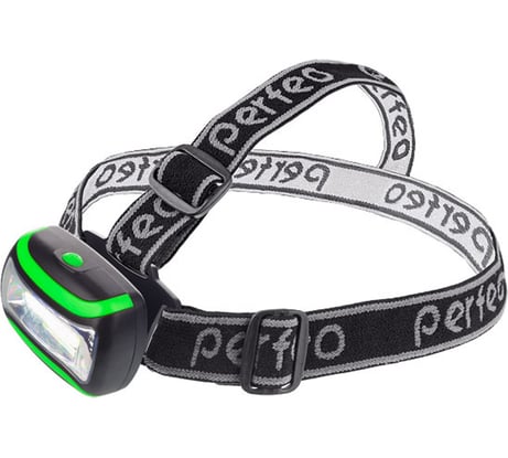 Светодиодный налобный фонарь Perfeo Nevada, зелёный 30011884