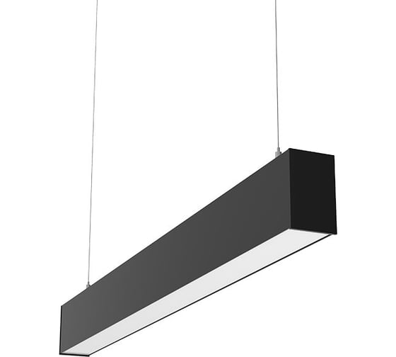 Светодиодный светильник VARTON X-line 0,5 м 15 Вт одиночный подвесной 507x63x100 мм IP40 RAL9005 черный муар Tunable White (3000-6500K) с рассеивателем OPAL с декоративным проводом 2 м и комплектом подвесов 2 м диммируемый по пр V1-R0-90828-02OPD-40015TW