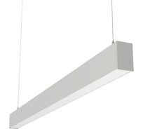 Светильник VARTON X-line 1,5 м 30 Вт одиночный подвесной 1499x63x100 мм IP40 RAL9003 белый муар Tunable White (3000-6500 K) с рассеивателем OPAL с декоративным проводом 2 м и комплектом подвесов 2 м DALI V1-R0-00825-02OPD-40030TW