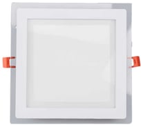Квадратный встраиваемый светодиодный светильник Alvar 6Вт 3000K (корпус стеклянный) AL-GS-6WW