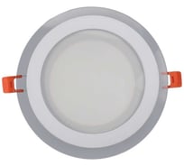 Круглый встраиваемый светодиодный светильник Alvar 18Вт 3000K (корпус стеклянный) AL-GR-18WW