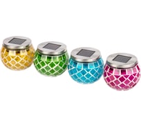 Светильник ландшафтный ССЛ-170 на солнечной батарее, 9х9х10, стекло, зеленый, синий, желтый, фиолетовый, ДБ TDM ELECTRIC SQ0330-0193