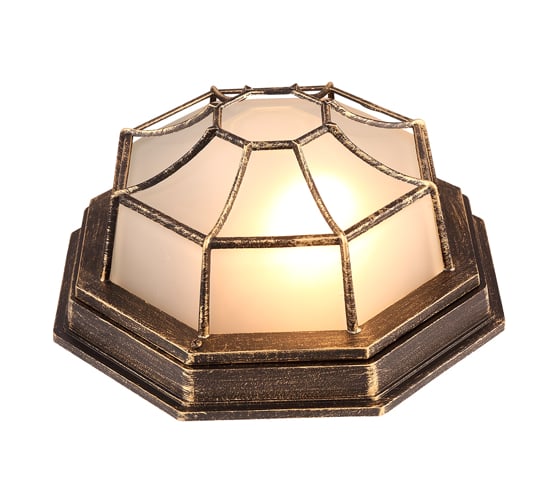 Фасадный светильник General Lighting Systems Паутинка GWL-E27-M-IP65 черненое золото 662585