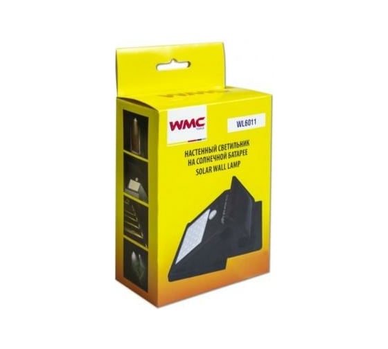 Настенный светодиодный светильник WMC TOOLS на солнечной батарее с датчиком движения 48730 WL6011