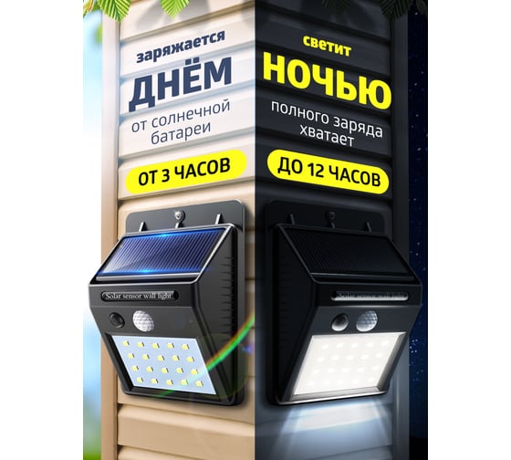 Светодиодный светильник на солнечной батарее WMC TOOLS с датчиком движения 47831 RK-SWB5060-PIR