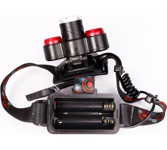 Налобный фонарь Ultraflash E146 (аккумулятор 3,7В, черный, 3LED, 5 Вт, фокус, 2 ак. 4 режима, бокс са) 14684