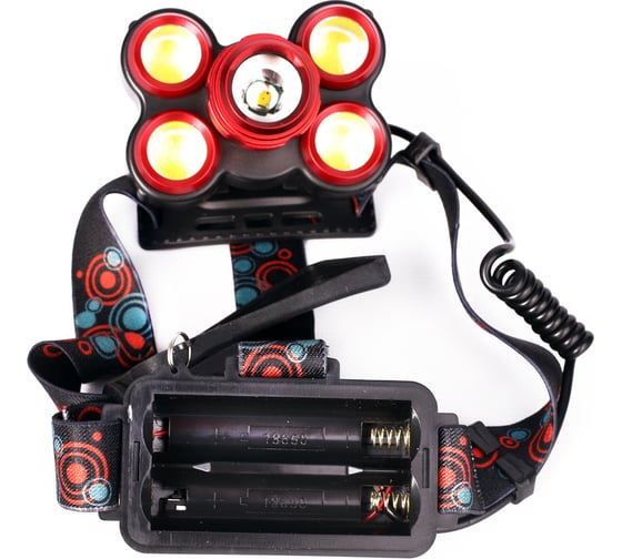Налобный фонарь Ultraflash E160 (аккумулятор 3,7В, черный, 5LED, 5 Вт, фокус, 2 ак. 4 режима, бокс са) 14681