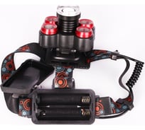 Налобный фонарь Ultraflash E161 (аккумулятор 3,7В, черный, 5LED, 5 Вт, фокус, 2 ак. 4 режима, бокс са) 14682