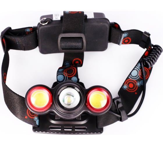 Налобный фонарь Ultraflash E162 (аккумулятор 3,7В, черный, 3LED, 5 Вт, фокус, 2 ак. 4 режима, бокс са) 14683