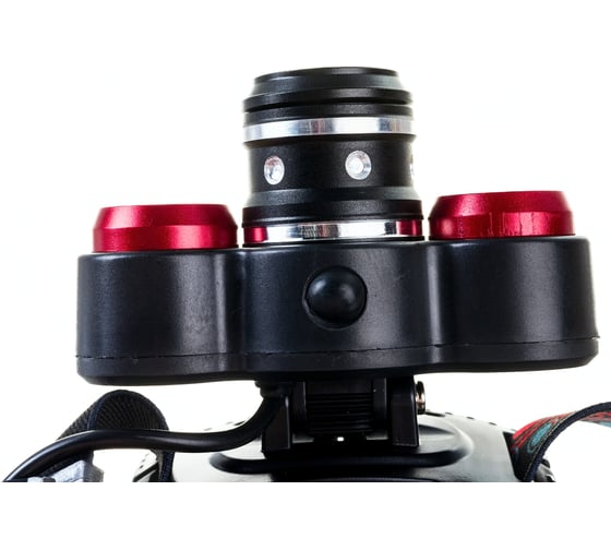 Налобный фонарь Ultraflash E162 (аккумулятор 3,7В, черный, 3LED, 5 Вт, фокус, 2 ак. 4 режима, бокс са) 14683