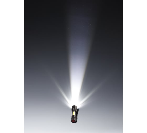 Светодиодный алюминиевый фонарь Smartbuy 3Вт LED+ 3 Вт COB, AA, черный SBF-104