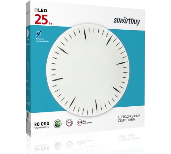 Светодиодный потолочный светильник Smartbuy LED 25W Clock SBL-Clock-25-W-6K