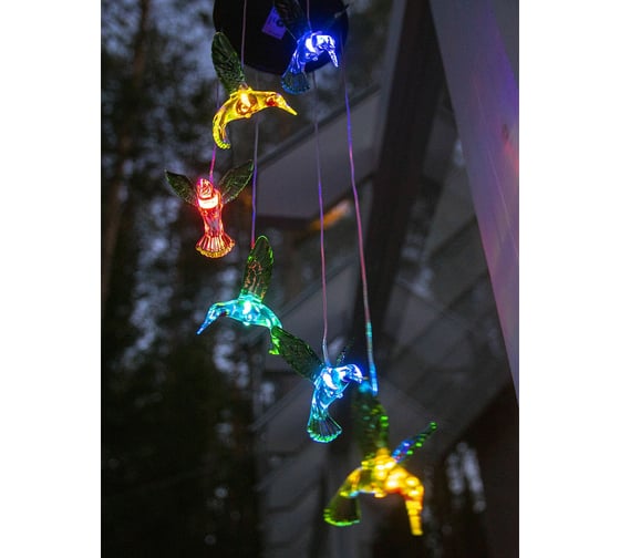 Подвесной садовый фонарь ЧУДЕСНЫЙ САД 634 Колибри, светодиодный RGB, на солнечной батарее 4606400420873