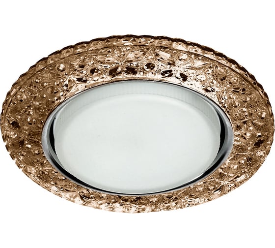 Встраиваемый светильник Smartbuy под лампу GX53 с LED подсветкой шампань SBL-07CHM-GX53