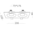 Встраиваемый светильник ST LUCE белый GU10 2х50W IP44 L100xW200xH40 -V без ламп ST259.508.02 2
