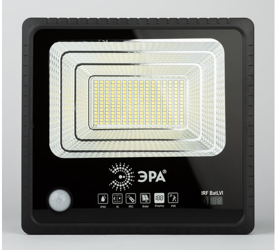 Светодиодный уличный прожектор ЭРА на солнечной батарее, 100W, 1200 lm, 5000K Б0049547