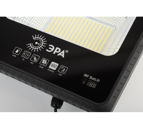 Светодиодный уличный прожектор ЭРА на солнечной батарее, 100W, 1200 lm, 5000K Б0049547