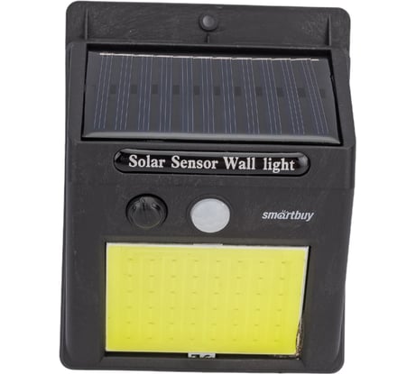 Настенный светильник Smartbuy на солнечных батареях, с датчиком движения, COB, 5 Вт, черный SBF-32-MS