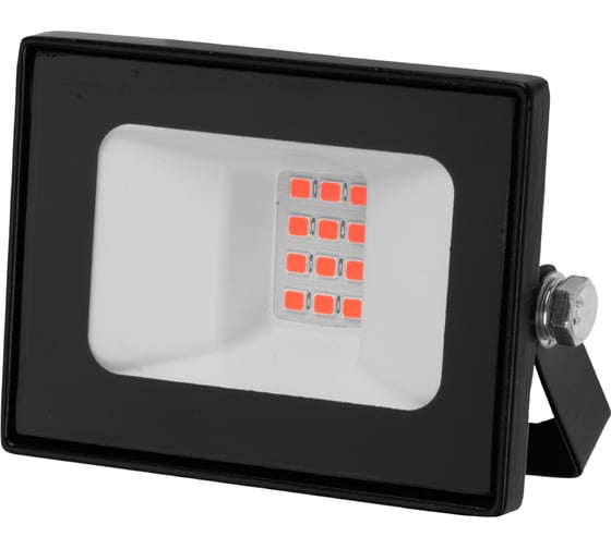 Светодиодный прожектор TDM ELECTRIC СДО-04-010Н-К красный свет 10 Вт, IP65, черный, Народный SQ0336-0220
