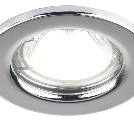 Встраиваемый светильник Smartbuy под лампу MR16 серебро плоский SBL-07SL-MR16