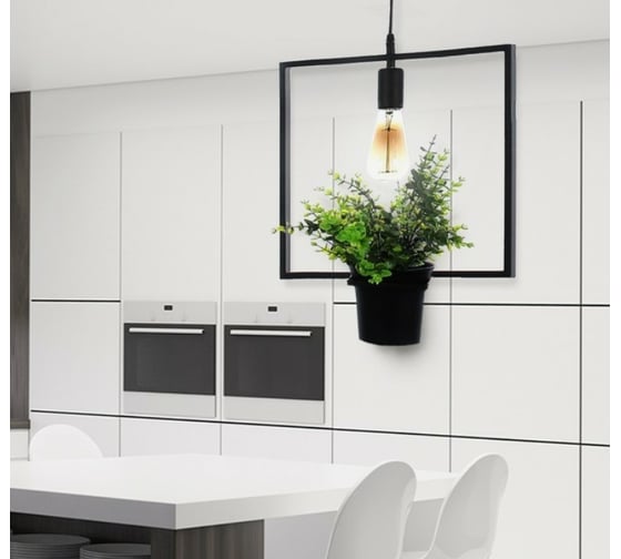 Светильник BayerLux "Квадрат" черный 1x40W E27 12x34x48 см 2612361