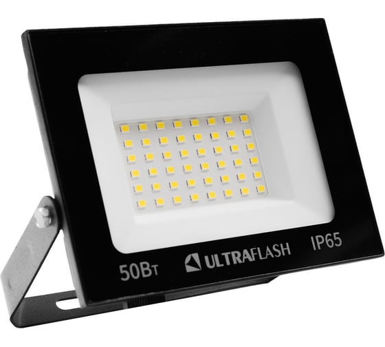 Прожектор Ultraflash UFD003 черный (LED SMD, 50 Вт, 4500 лм, 230В, 6500К, 141хх105х24) 16441