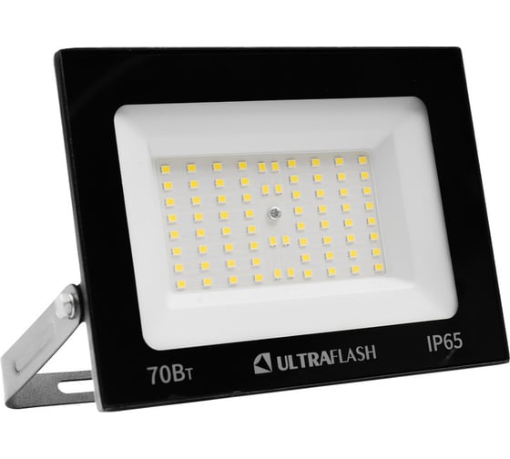 Прожектор Ultraflash UFD005 черный (LED SMD, 100 Вт, 9000 лм, 230В, 6500К, 216х158х26) 16443