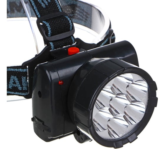 Фонарь ЕРМАК налобный аккумуляторный 7 ярк. LED, шнур 220В, 8,8х7х7,6см 328-048
