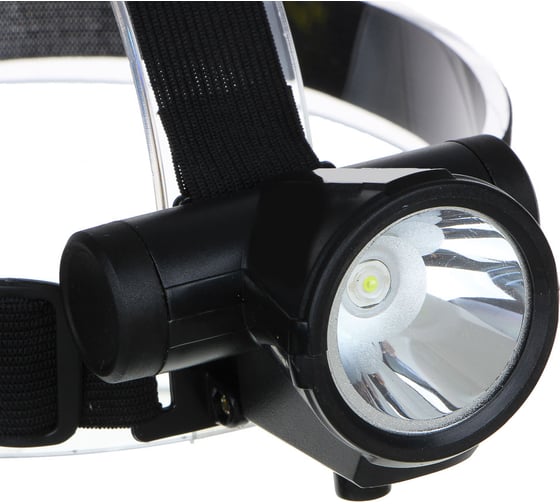Фонарь ЕРМАК налобный, 1 LED, 3 Вт, 7х8см, 2 режима, 1200мАч, USB кабель, пластик 221-018