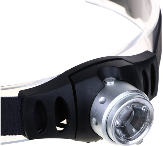 Фонарь ЕРМАК налобный, 1 XPE LED, с фокусировкой, 3хААА, 2 режима, пластик 221-025