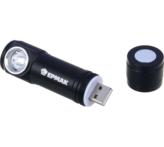 Фонарь ЕРМАК  1 LED, 1200мАч, 4 режима, пластик, металл 221-014