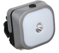 Налобный фонарь ЧИНГИСХАН с крепежом на велосипед, 1 COB+12 SMD, 2 Вт, 3xAAA, 6x6,5x4см, пластик 221-019