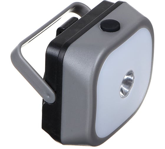Налобный фонарь ЧИНГИСХАН с крепежом на велосипед, 1 COB+12 SMD, 2 Вт, 3xAAA, 6x6,5x4см, пластик 221-019
