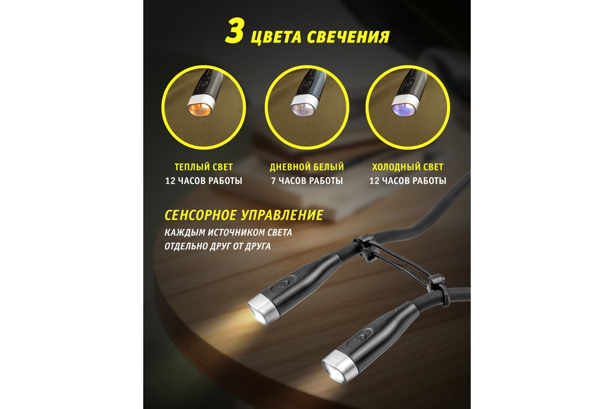 Фонарь Navigator NPT-N01 на шею 4LED1, 5Вт акк. 3,7В 0,85Ач 93188 -  выгодная цена, отзывы, характеристики, фото - купить в Москве и РФ