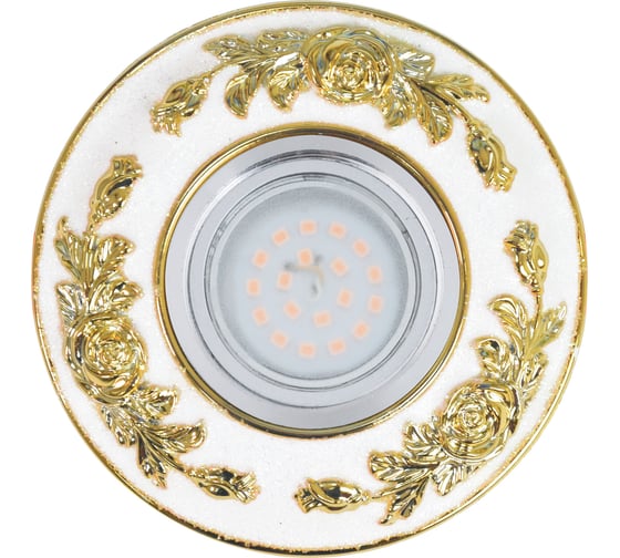 Встраиваемый декоративный светильник Fametto GU5.3 CHROME/WHITE+GOLD DLS-A105 UL-00003237 1