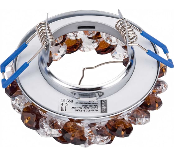 Встраиваемый декоративный светильник Fametto GU5.3 CHROME/BROWN DLS-F130 UL-00003238