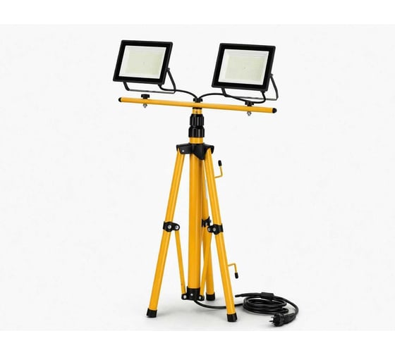 Комплект двойных прожекторов со штативом ЭРА LPR-023-0-65K-2х50+TRIPOD 2х50Вт 6500K IP65 3 метра с вилкой Б0074234