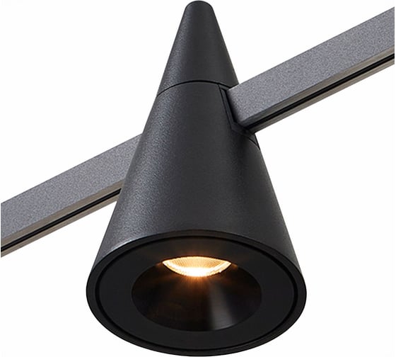 Магнитный трековый светильник ST Luce FARM Черный LED 1*5W 4000K 325Lm Ra90 60 IP20 D70xH115 2 ST813.446.05