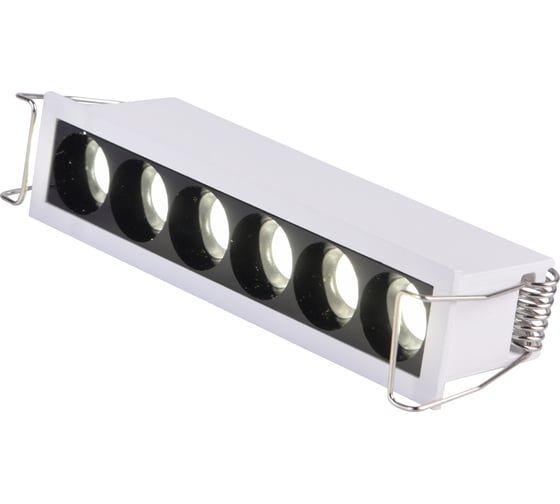 Светильник встраиваемый ST Luce белый LED 1*7W 4000K 550Lm Ra 90 24 IP20 L125xW30xH36 170-240V ST762.542.07