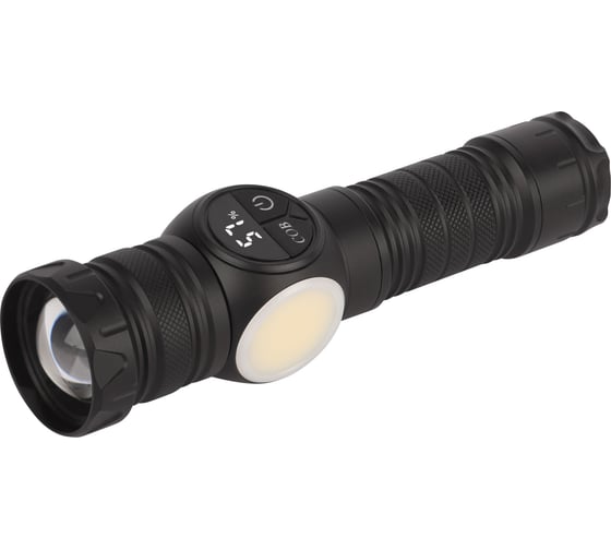 Светодиодный фонарь ЭРА UA-802 универсальный, 10 Вт LED + 3 Вт COB, 9 режимов, Zoom, дисплей, магнит, powerbank, USB type C Б0071398