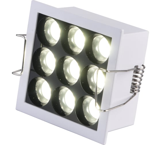 Светильник встраиваемый ST luce белый LED 1х10W 3000K 950Lm Ra95 36 IP20 L71xW71xH36 170-240V ST763.532.10