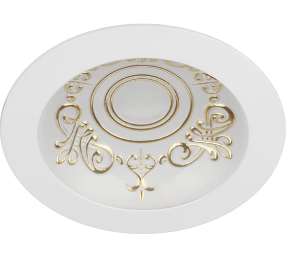 Светильник потолочный встраиваемый LED Деко 03, 10 Вт, 4000K, кругл, D170 мм, золото/белый TDM ELECTRIC SQ0362-0007