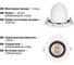Встраиваемый светильник TDM ELECTRIC поворотный Акцент-1 LED DSL-01-040-WW 40 Вт, 24 градуса, 3000 К, 90 Ra, SQ0369-0402 6