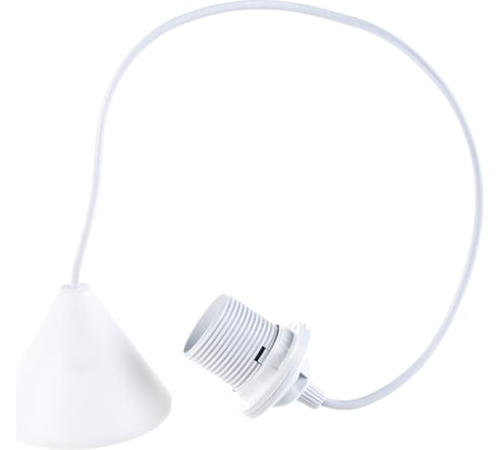 Патрон NE-AD E27 со шнуром для ламп, термопластик, Белый, 1/150, A3102-02