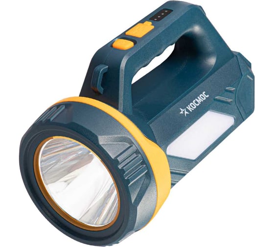 Фонарь-прожектор КОСМОС аккумуляторный, 5 Вт+4 Вт LED/Li-ion 18650 2х1200mAh/ABS пластик/USBTypeC KOC908Lit