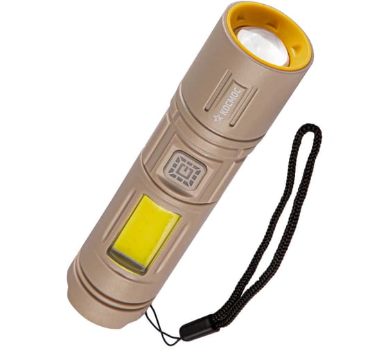 Фонарь ручной аккумуляторный КОСМОС 5Вт + 3Вт LED/Li-ion 18650 1200mAh/ABS пластик/USB Type-C KOC121Lit