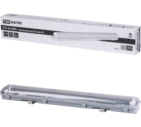 Светильник TDM ELECTRIC ССП 2х10Вт IP65 под LED лампу T8 SQ0304-0301
